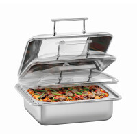 Bufetový ohrievač, GN2/3, 5,2 l, hydraulický pánt, pre indukčnú alebo sklokeramickú varnú dosku, 400x418x195 mm | BARTSCHER, Chafing dish Flexible