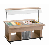 Bufetový vozík, chladiaci 4x GN1/1, Barva: jilm, 1160x1420x1200 mm | BARTSCHER, Kids K4110-150U