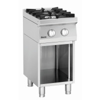 Plynový sporák 1x 6,2 kW, 1x 8,5 kW, 400x690x890 mm | BARTSCHER, 70020