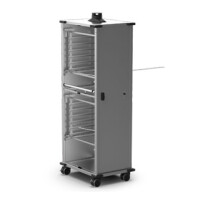 Pojazdná skriňa bez dverí vybavená košami na plechy 12x 600x400 mm | UNOX, QUICK.Load 6+6
