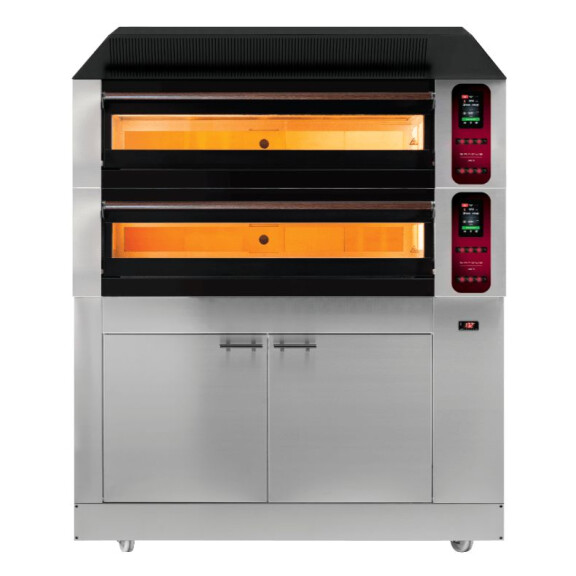 Elektrická pec na pizzu, dvojkomorová, s kynárňou, 9x30 cm | GRADUS, JACK COMP-2CL-M9