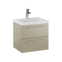 Szafka Wisząca Z Umywalką RON 50 cm - Cappuccino Mat - Uchwyty Chromowane