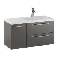 Szafka Wisząca Z Umywalką RON 90 cm D Prawa - Titan Mat - Uchwyty Chromowane