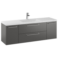 Szafka Wisząca Z Umywalką RON 140 cm D - Titan Mat - Uchwyty Chromowane
