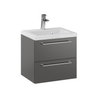 Szafka Wisząca Z Umywalką RON 50 cm - Titan Mat - Uchwyty Chromowane