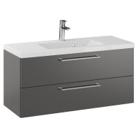 Szafka Wisząca Z Umywalką RON 100 cm - Titan Mat - Uchwyty Chromowane