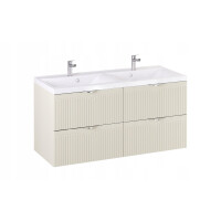 Szafka z Umywalką LOGHOS 120 cm DUO Kaszmir Mat Ryflowana Furni