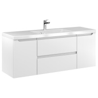 Szafka Wisząca Z Umywalką ETH 120 cm D - Biały Mat