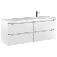 Szafka Wisząca Z Umywalką ETH 120 cm S Prawa - Biały Mat