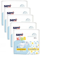 5x Pieluchomajtki dla dzieci Seni Kids Junior Extra15-30 kg 30 szt. (30 szt., 15-30kg)