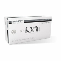 Rękawiczki jednorazowe nitrylowe MedaSept Nitrile Black PF 100 szt. XL 100 szt. Czarny