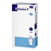 Rękawiczki jednorazowe lateksowe Ambulex i Ambulex P białe 100 szt. L Nie