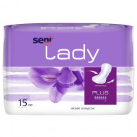 10x Wkładki urologiczne dla kobiet Seni Lady Plus 15 szt. (15 szt., 20.5x42cm)