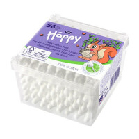 Patyczki higieniczne Bella Baby Happy, papierowe 56 szt. Pudełko kwadratowe