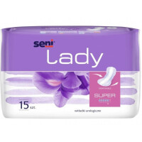 20x Wkładki urologiczne dla kobiet Seni Lady Super 15 szt. (15 szt., 18x37cm)