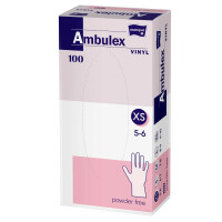 Rękawiczki jednorazowe winylowe Ambulex Vinyl 100 szt. XS Biały Nie
