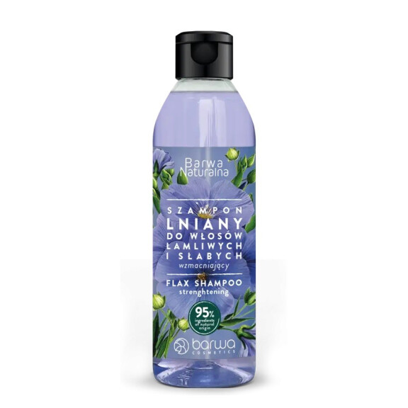 Szampon lniany Barwa Naturalna do włosów słabych i łamliwych 300 ml