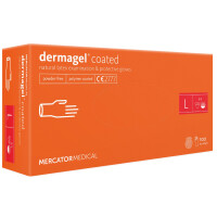 Rękawiczki lateksowe bezpudrowe Mercator Dermagel Coated 100 szt. L 100 szt.