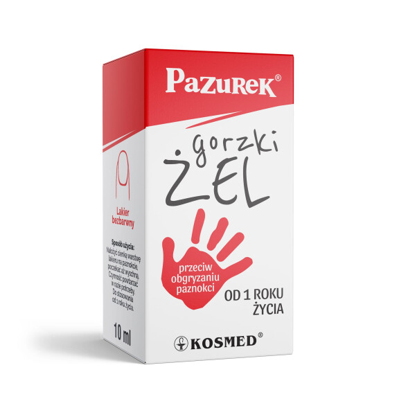 Gorzki lakier przeciw obgryzaniu paznokci Kosmed Pazurek 10 ml