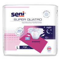 Pieluchomajtki Seni Super Quatro zapinane na rzepy L 10 szt.