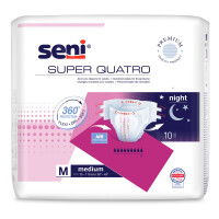 Pieluchomajtki Seni Super Quatro zapinane na rzepy M 10 szt.
