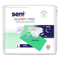 Pieluchomajtki Seni Super Trio zapinane na rzepy L 10 szt.
