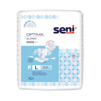 Pieluchomajtki Seni Optima Super z regulowanym pasem biodrowym L 10 szt.