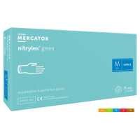 Rękawiczki nitrylowe Mercator Nitrylex Green 100 szt. S