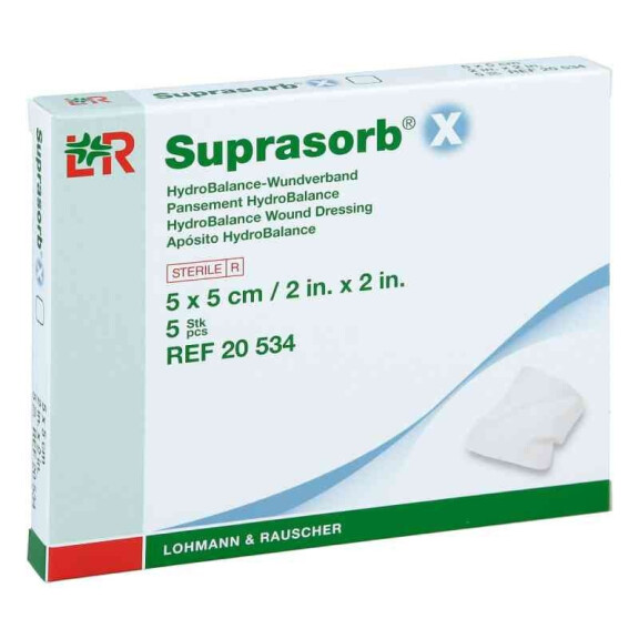 Lohmann & Rauscher Opatrunek HydroBalance Suprasorb X 5 szt. 5x5cm 5 szt.