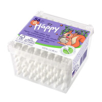 Patyczki higieniczne Bella Baby Happy, papierowe 56 szt. + 8 szt. Pudełko kwadratowe