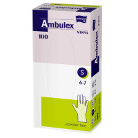 Rękawiczki jednorazowe winylowe Ambulex Vinyl 100 szt. S Biały Nie