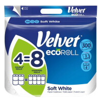 Papier toaletowy Velvet ecoROLL Delikatnie Biały 4 szt.