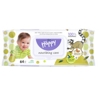 Chusteczki nawilżane Bella Baby Happy z wyciągiem z migdała i liści oliwek 64 szt. 64 szt.