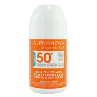 Krem przeciwsłoneczny w kulce SPF 50+ Alphanova Organic Sun 50 g
