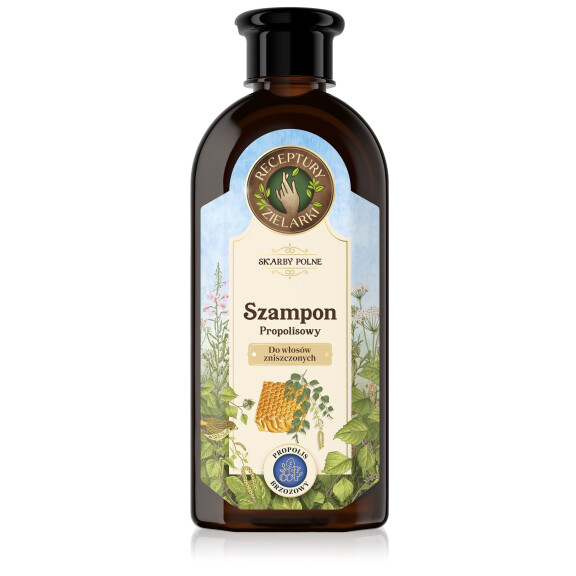 Szampon propolisowy do włosów zniszczonych Receptury Zielarki 350 ml