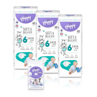 3x Pieluszki Bella Happy 6 Junior Extra 48 szt. (48 szt.) + 1x Płatki kosmetyczne Bella Happy 60 szt. (60 szt.)