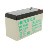 EFL7,5-12 ECO FORCE, Re-battery: acid-lead (ACCU-EFL7.5-12/ECF)