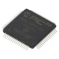 PIC32MX270F512H-50I/PT MICROCHIP TECHNOLOGY, IC: PIC microcontroller (32MX270F512H-50IPT)
