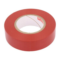 N-12 PVC TAPE 19MMX20M RED PLYMOUTH, Tape: electrical insulating (PLH-N12-19-20/RD)