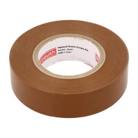 N-12 PVC TAPE 19MMX20M BROWN PLYMOUTH, Tape: electrical insulating (PLH-N12-19-20/BW)