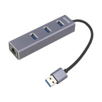 SAVAK-58 SAVIO, USB to Fast Ethernet adapter with USB hub