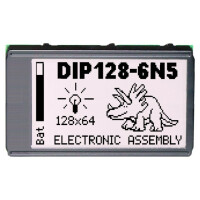 EA DIP128J-6N5LW DISPLAY VISIONS, Display: LCD (EADIP128J-6N5LW)