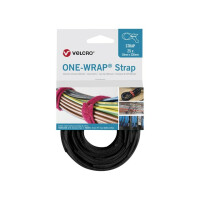 VELCRO® BRAND ONE-WRAP® STRAP 20X330 VELCRO®, Tape: hook and loop (STRAP-20X330-25-BK)