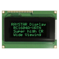 RC1604A-LLG-JWVE RAYSTAR OPTRONICS, Display: LCD