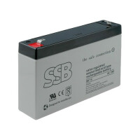SB 7-6 SSB, Re-battery: acid-lead (ACCU-HP7-6/S)