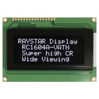 RC1604A-LLH-JWV RAYSTAR OPTRONICS, Display: LCD