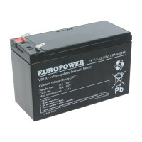 EP 7,2-12 T2 EUROPOWER, Re-battery: acid-lead (ACCU-EP7.2-12T/EUR)