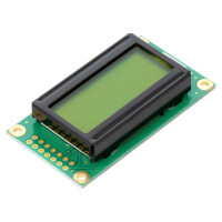 RC0802A-YHY-ESX RAYSTAR OPTRONICS, Display: LCD
