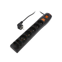 ACAR P7 3M BLACK HSK DATA, Plug socket strip: protective (ACAR-P7-3B)