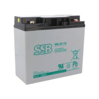 SBL 20-12I SSB, Re-battery: acid-lead (ACCU-SBL-20-12I/S)